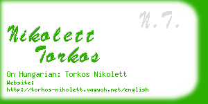 nikolett torkos business card